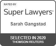 Rated By | Super Lawyers | Sarah Gangstad | Selected in 2020 | Thomson Reuters